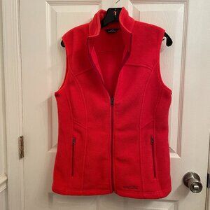 Eddie Bauer Fleece Pink Full Zip Vest size M